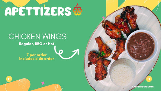 CHICKEN WINGS (7) - REGULAR, BBQ, HOT
