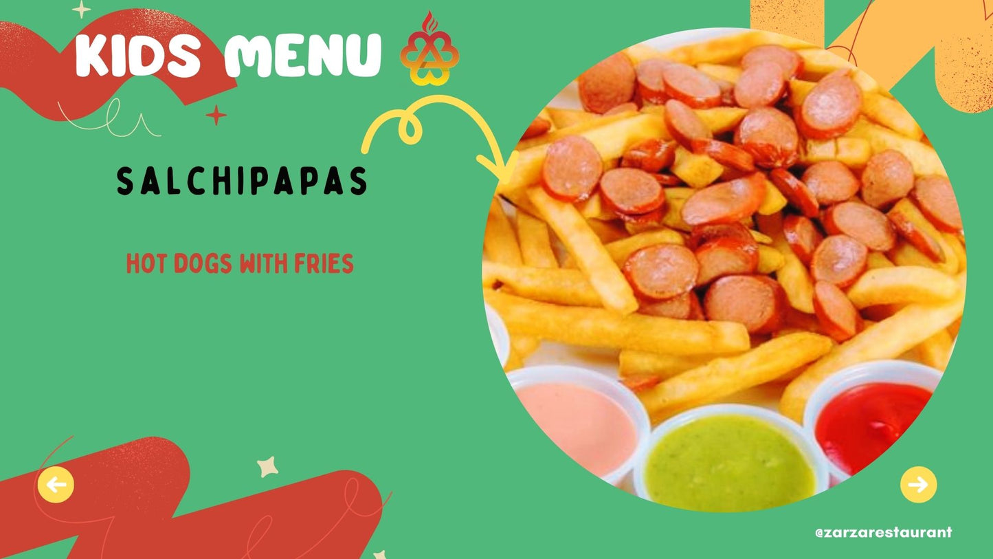 SALCHIPAPAS - SAUSAGES AND FRIES