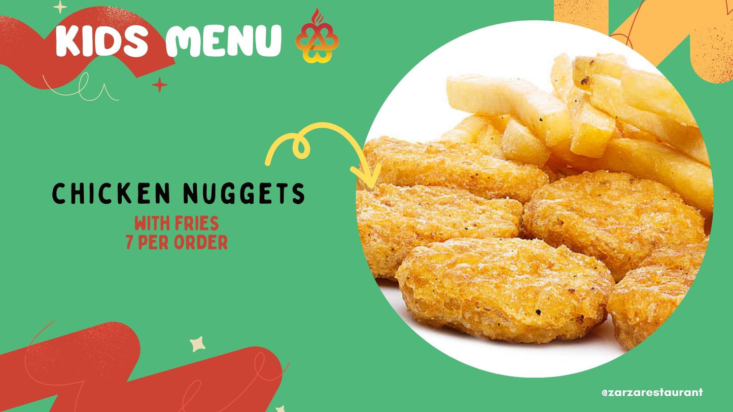 NUGGETS DE POLLO (7) CON PATATAS FRITAS
